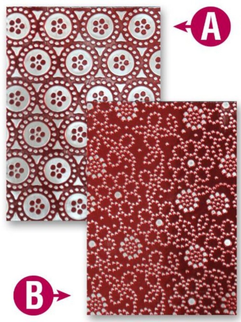 Spellbinders  Reversible A2 Embossing Folder - Dotted Flowers